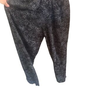 Floral Black Women's Pants